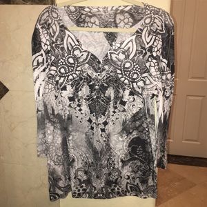 Like New Black & White shirt with accents