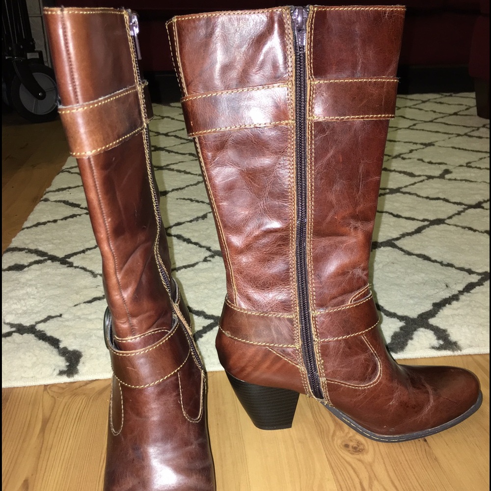 B.O.C. Cognac Boots Size 6.5