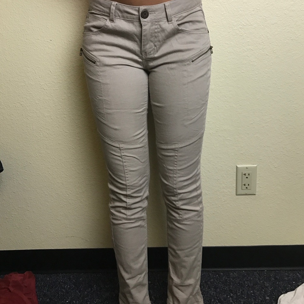 Khaki colored casual pants