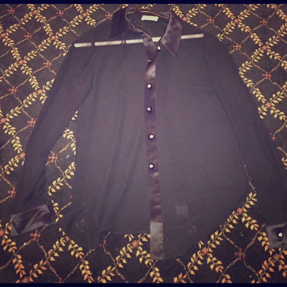 Beautiful classy black button down shirt