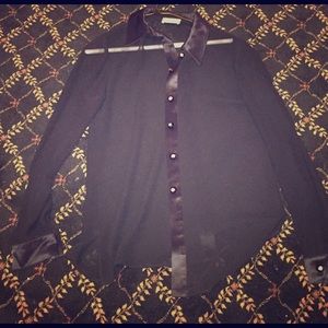 Beautiful classy black button down shirt