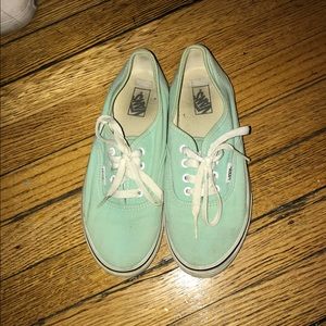 Mint color Vans