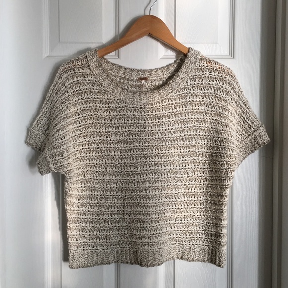 Free People Tops - {Free People} Oatmeal & Gray Knit Top