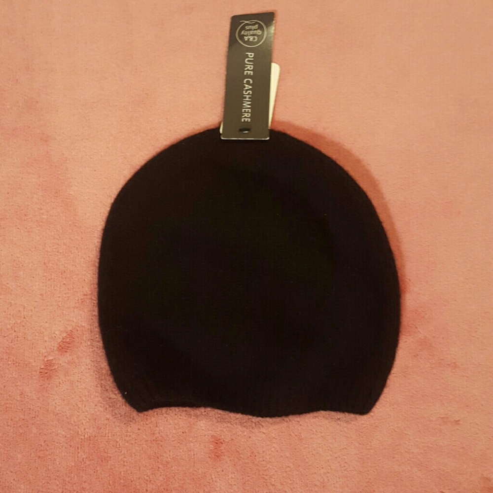 Black CASHMERE beanie