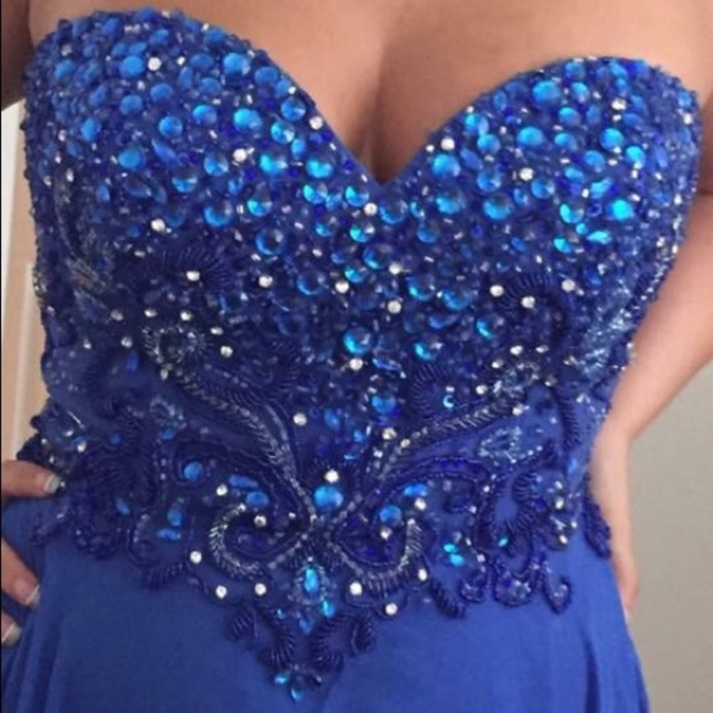 Royal blue prom dress size 10