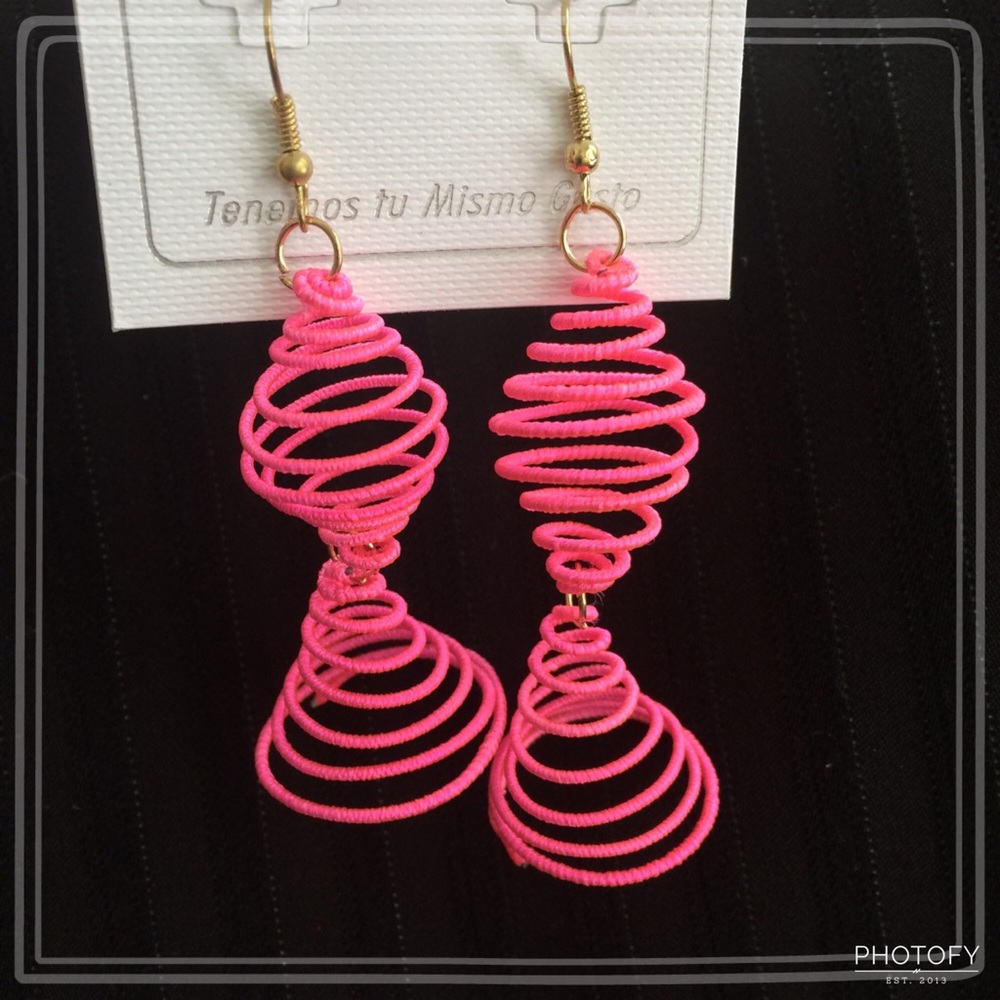 Electric Pink Earrings