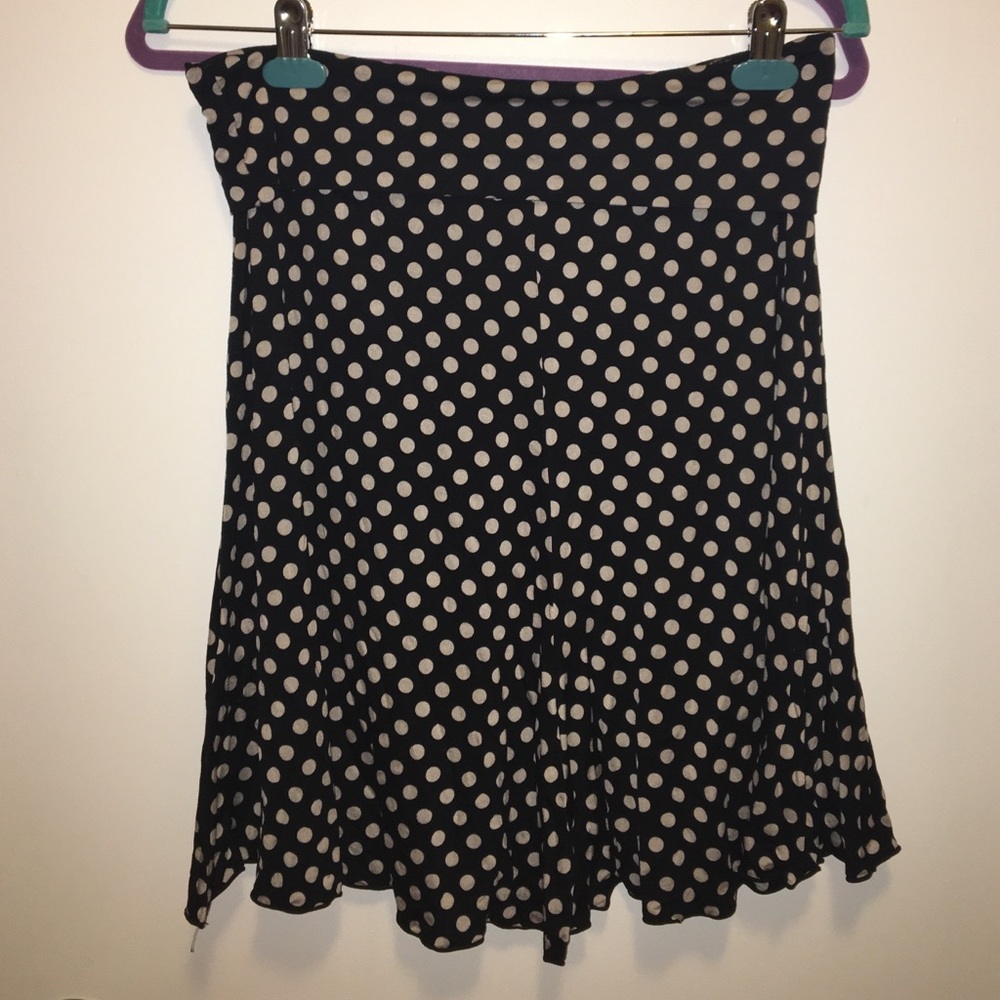 NWT black&white polka dot midi skirt by Max Studio