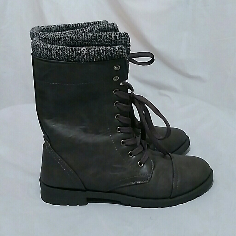 Rue 21 Dark Grey Combat Boots