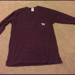 PINK maroon long sleeve shirt