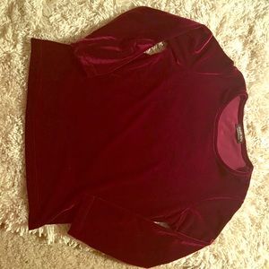 Maroon fashion nova velvet top