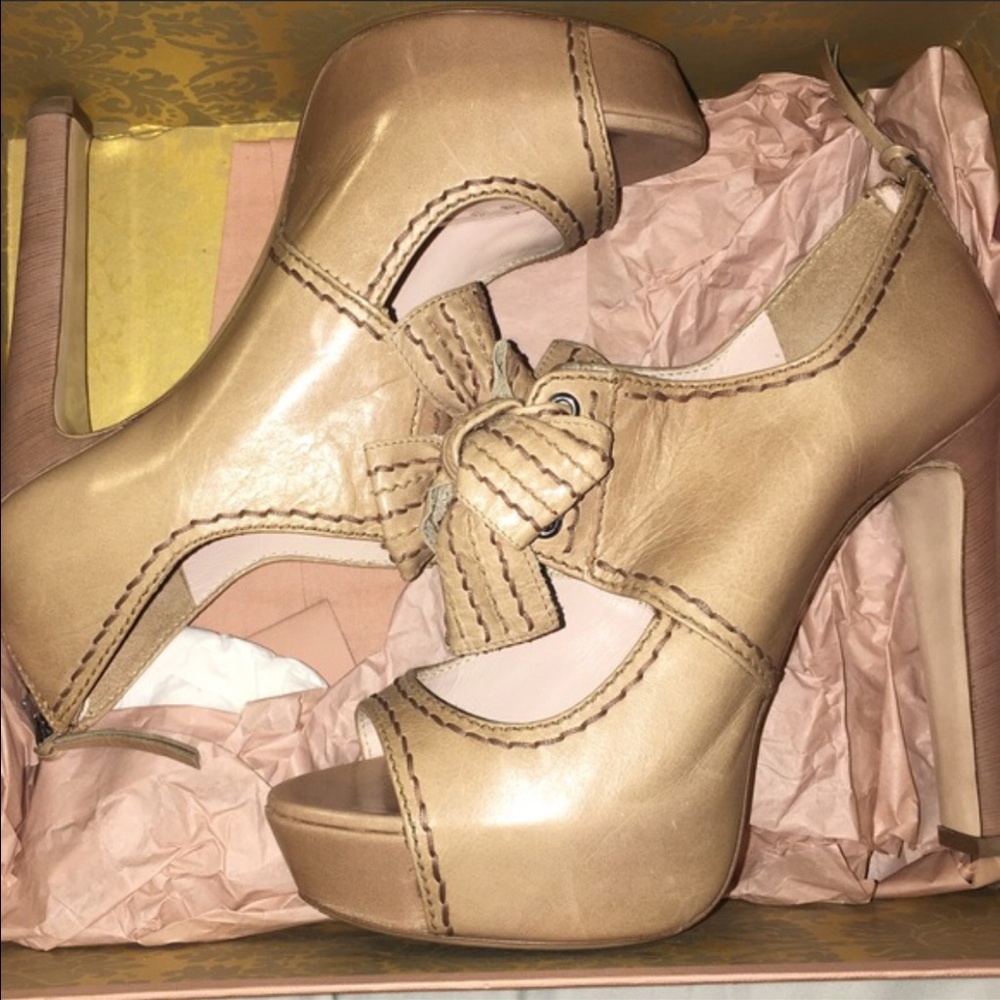 Miu Miu  Bow Tie Booties