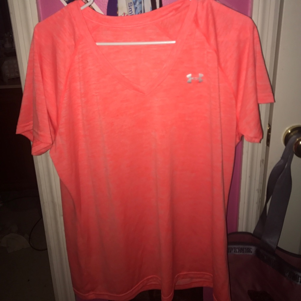 Orange under armour v neck