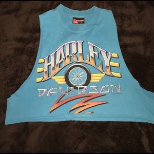Harley Davidson muscle crop top