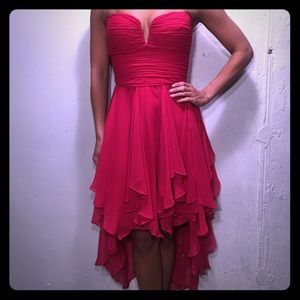 Gorgeous Strapless Flowy Pink Dress