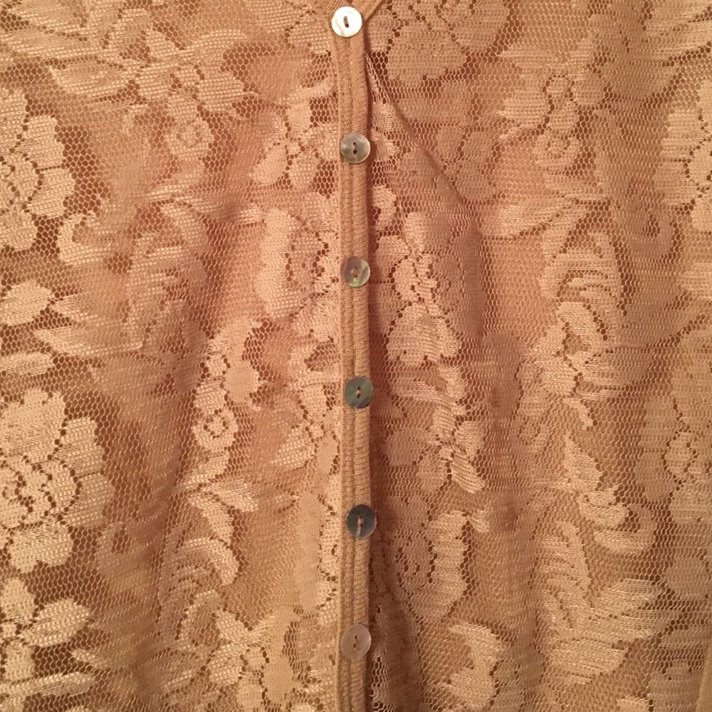 B'leev Beige Lace Sweater - Picture 2 of 3