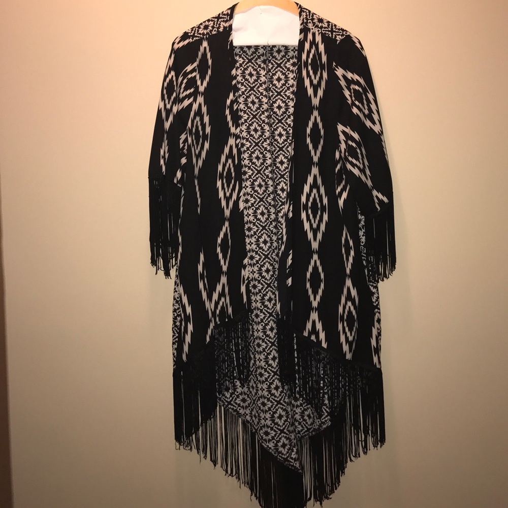 Aztec fringe caftan