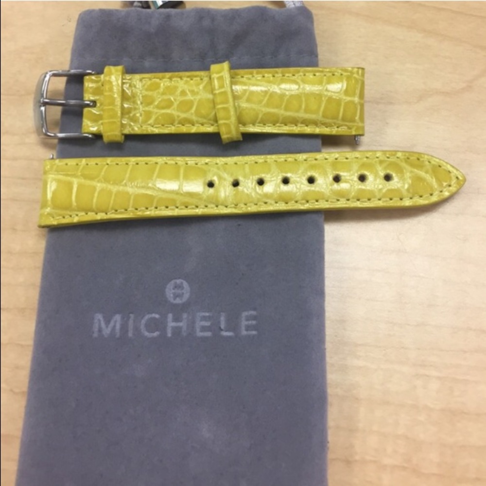 Michele yellow alligator band! 18 mm