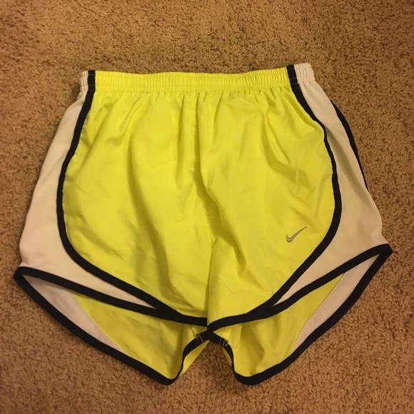 Neon yellow nike track shorts - Picture 1 of 2
