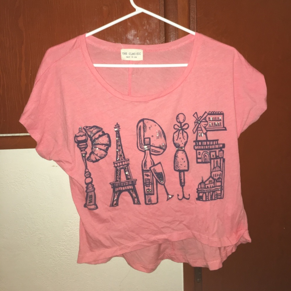 "paris" crop top