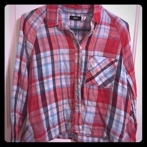Flannel crop top