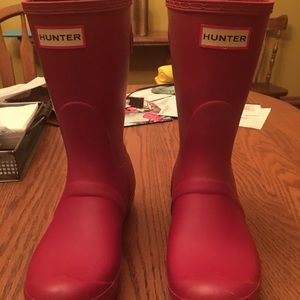 MAKE OFFER! Hunter boots- red short