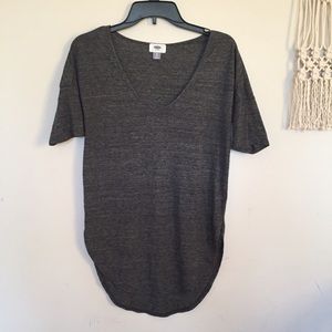 XS grey side-slit tunic. High-low and adorable