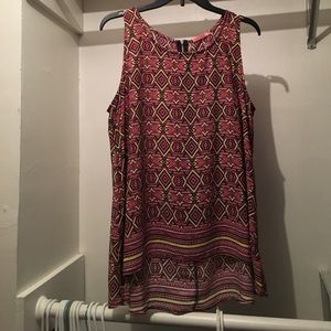 NWOT pink patterned sleeves top