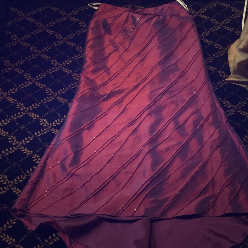 Beautiful fancy red beaded skirt