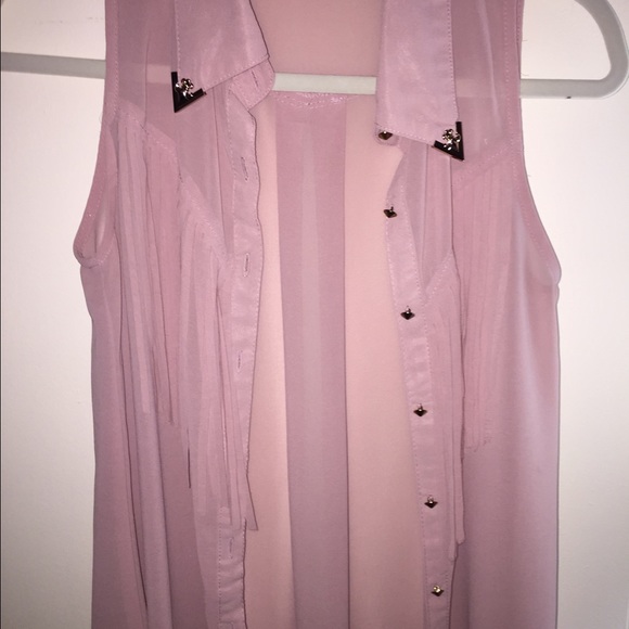 Mauve boho button down tank - Picture 4 of 4