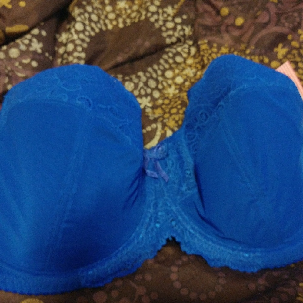 Royal blue underwire bra