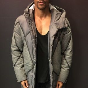 Thom Browne x Moncler Gamme Bleu Nylon Coat (L)