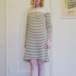Muji organic cotton striped t-shirt dress