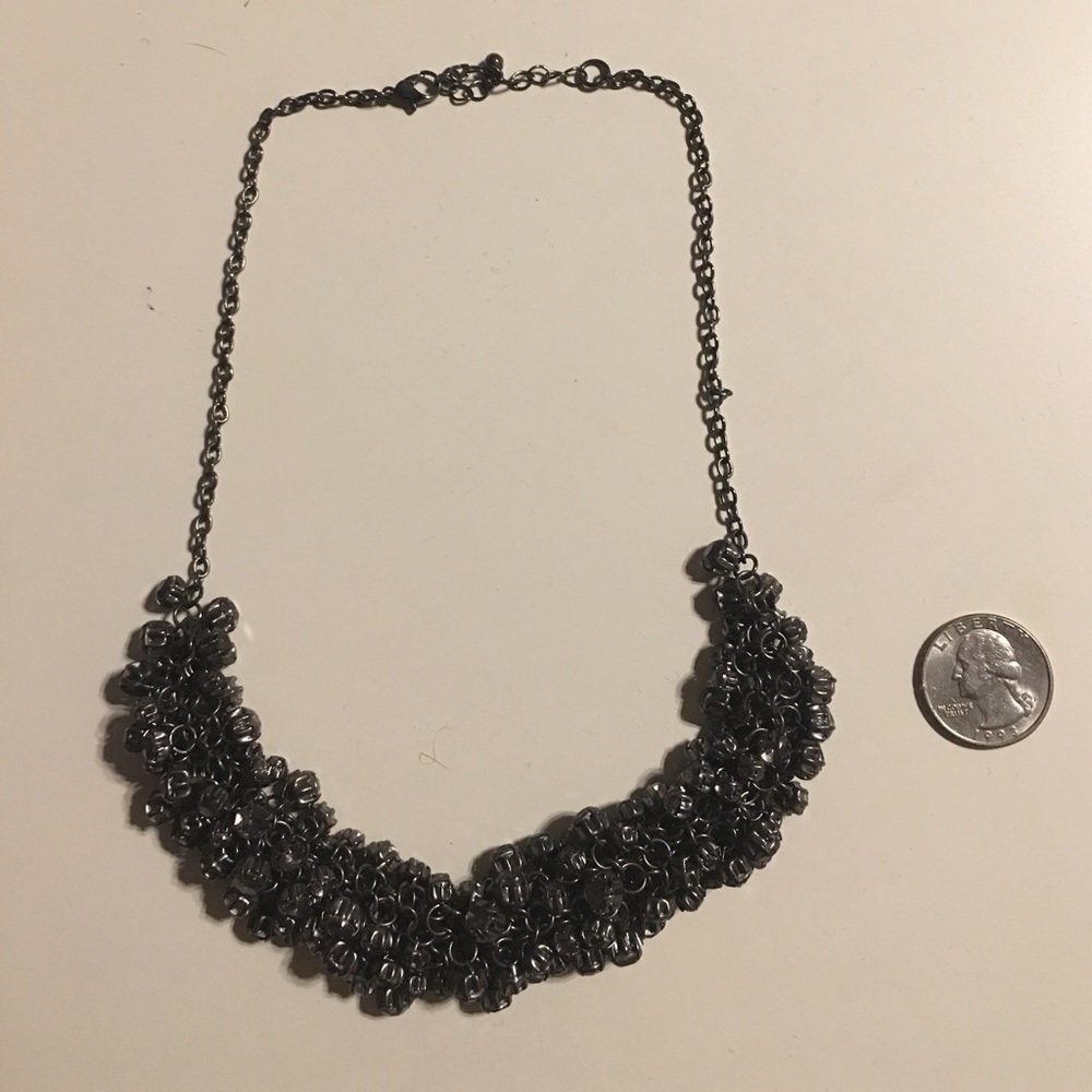 Gunmetal Multi Stone Necklace