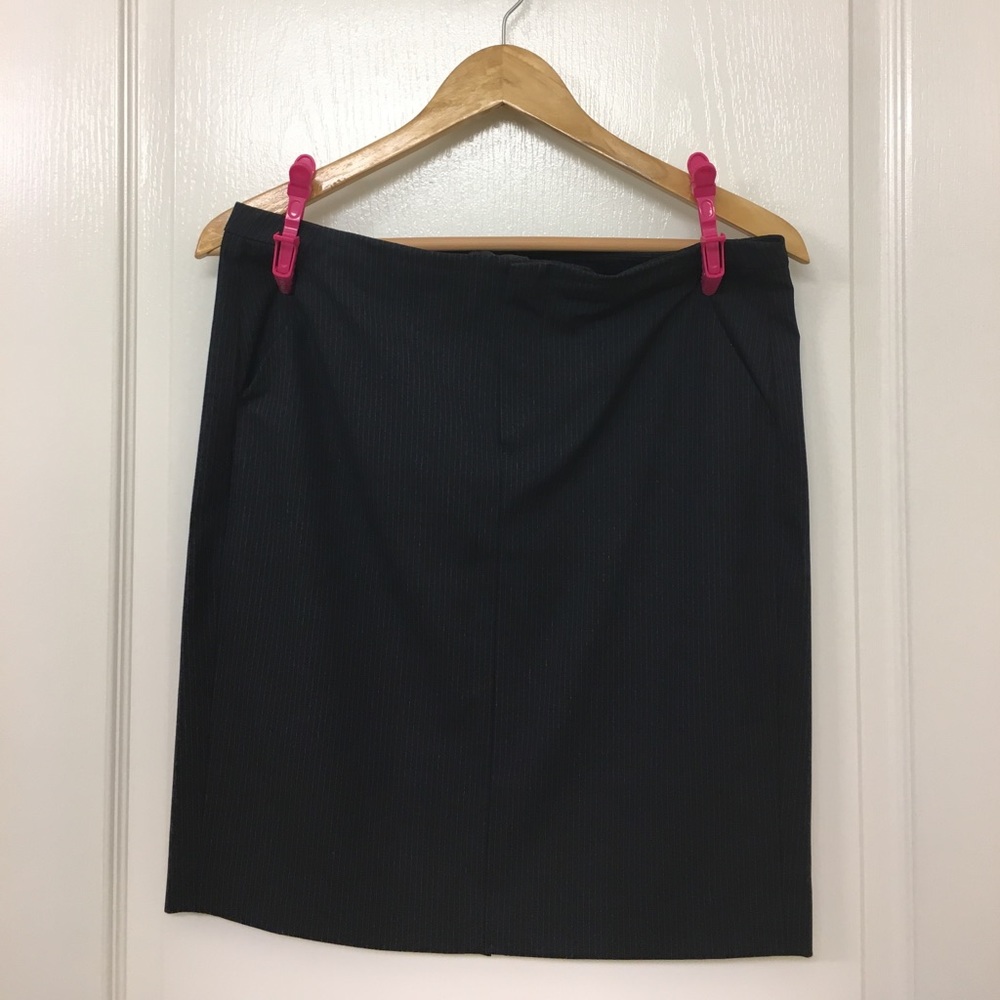 Navy Pin-Stripe Gap Stretch Pencil Skirt
