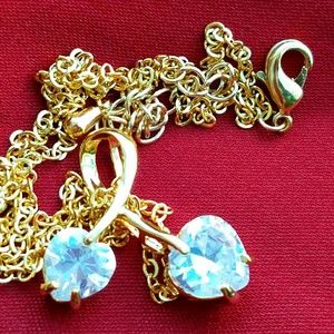 🍒💖Swarovski Crystal Cherry Pendant Necklace🎁💎