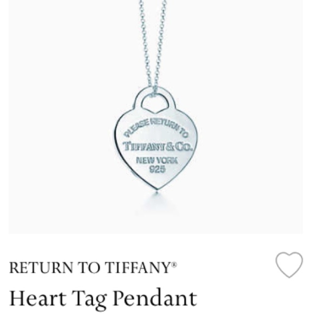 Tiffany&Co Heart charm and 18 inch chain