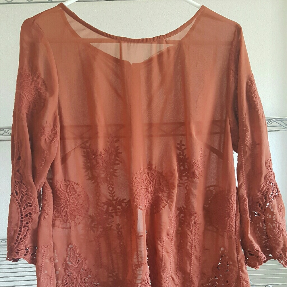 Bohemian 3/4 sleeve blouse