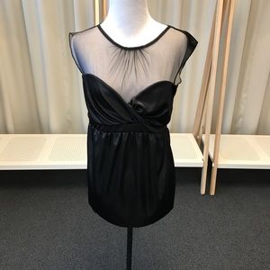 Beautiful satin black sleeveless top