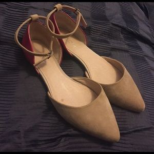 ALDO Flats with ankle strap, two tone, size 37/7