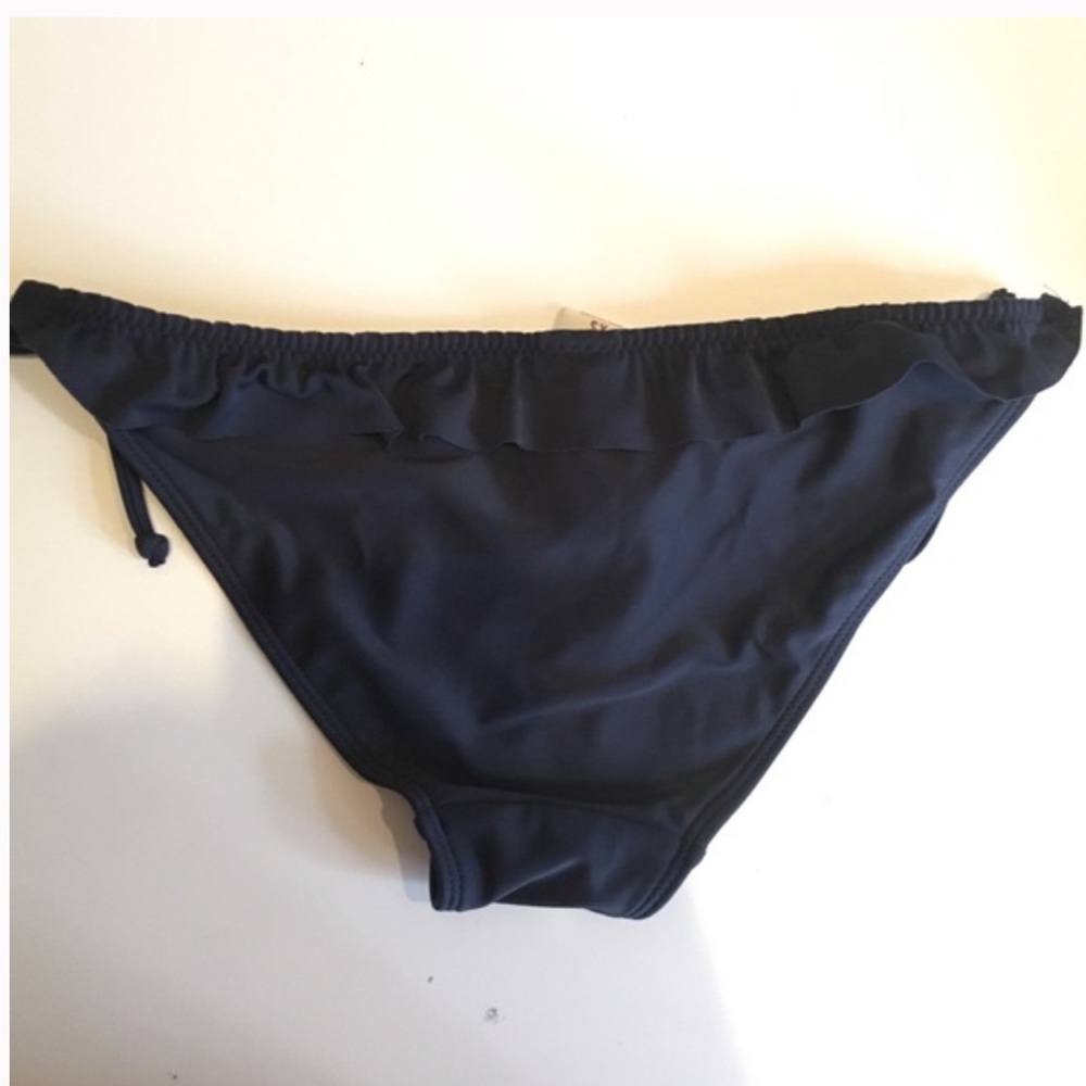 Hollister Womens Navy Bikini Ruffle Back Bottom XS - Picture 2 of 3