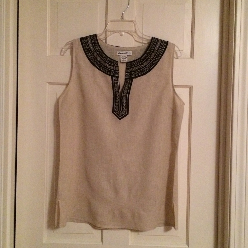 Linen/rayon top