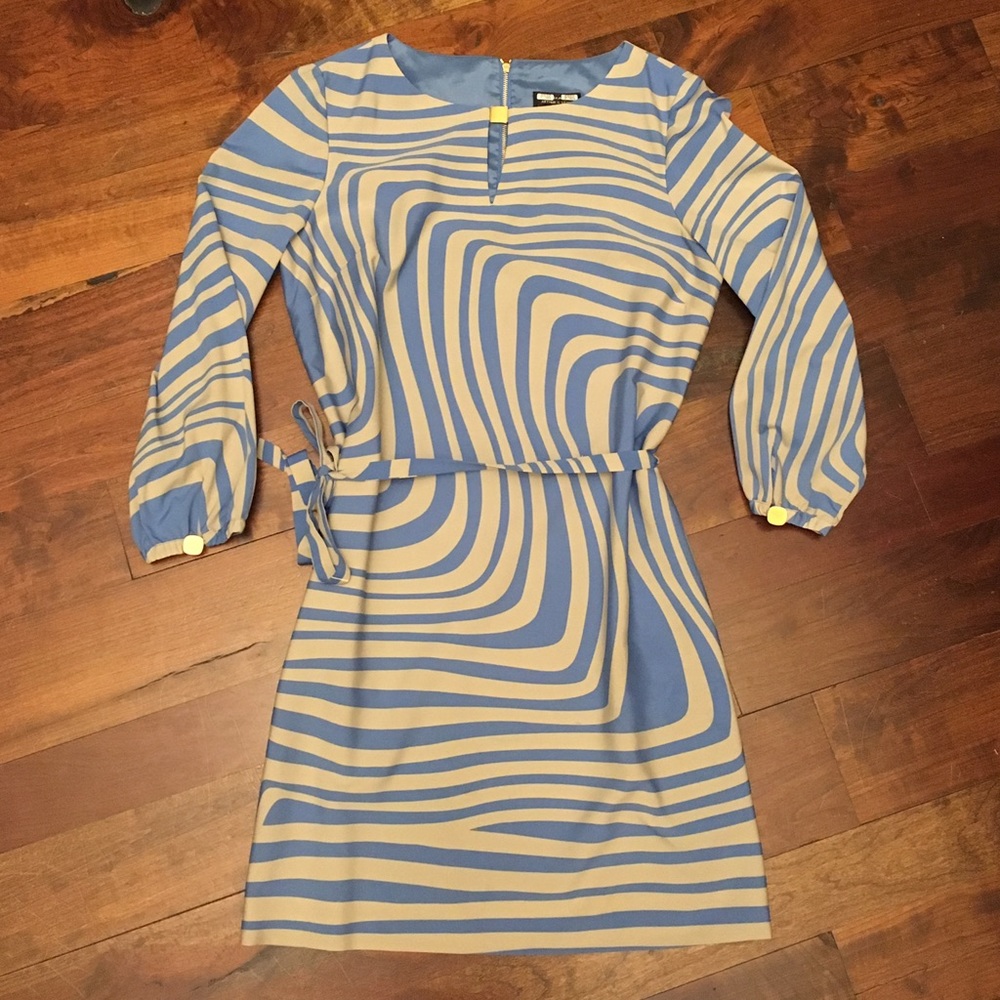 Blue & Gray Tahari Dress