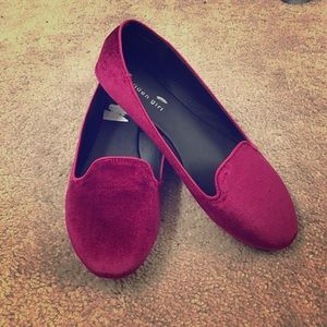 Madden Girl Red, Velvety, Flats