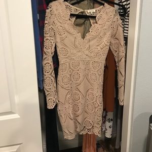 Dresses - Nude lace dress Dresses - Nude lace dress