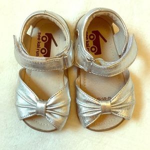 See Kai Run Girls Silver Sandals