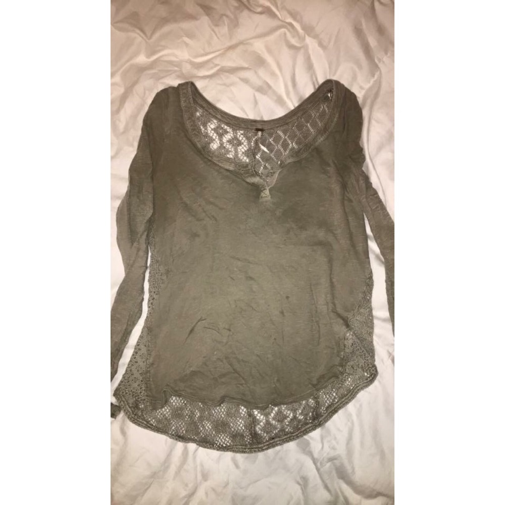 Free people long sleeve embellished shirt