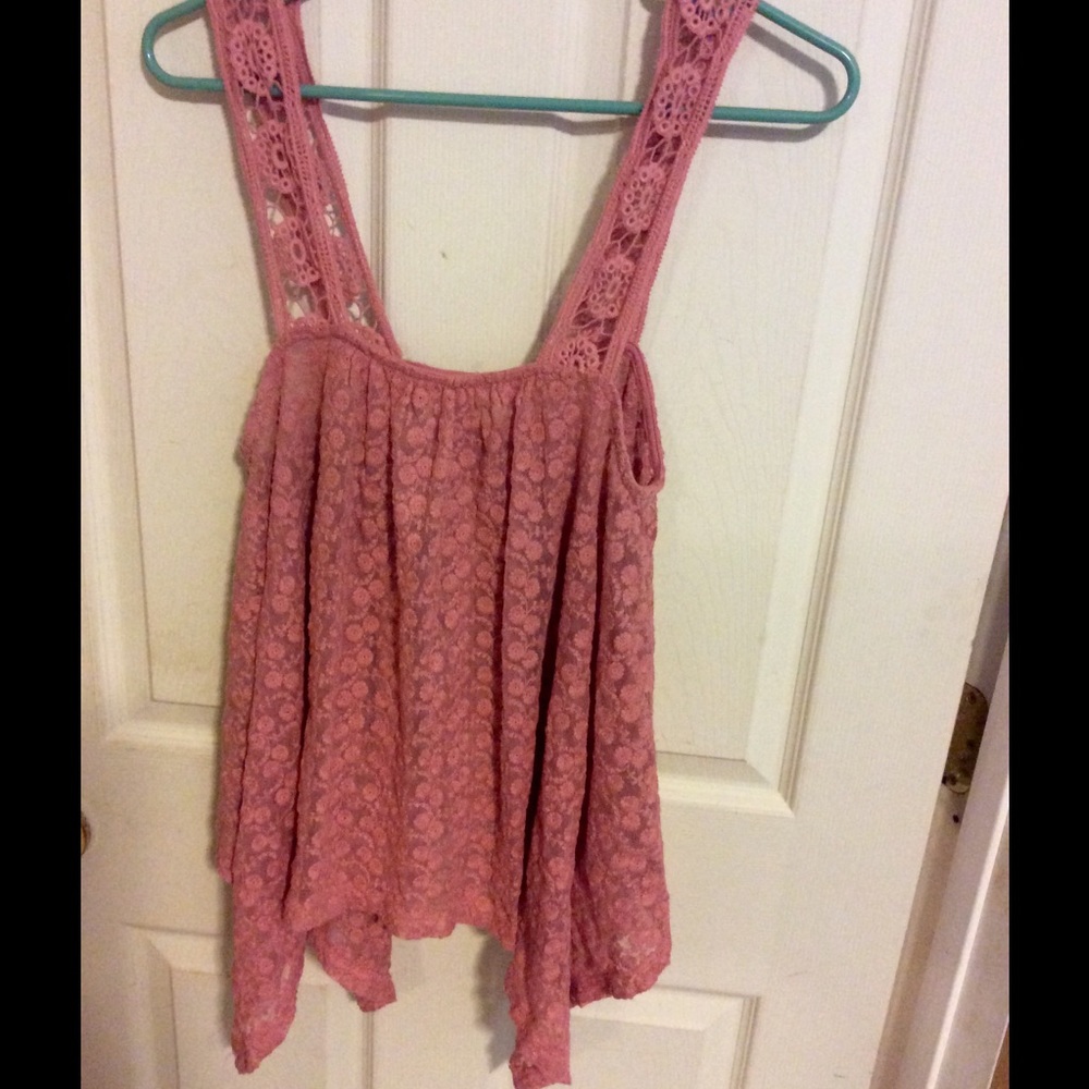 Dusty Rose Lace top