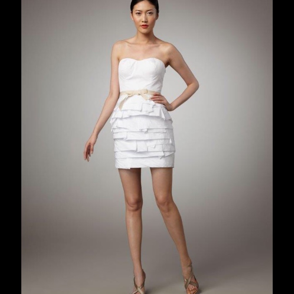 Robert Rodriguez Strapless Tiered Skirt Dress - Picture 1 of 3