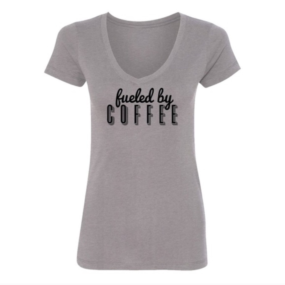 Fun basic tee "fueled by Coffee"