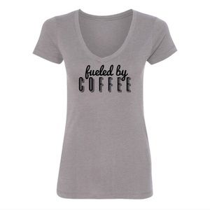 Fun basic tee "fueled by Coffee"
